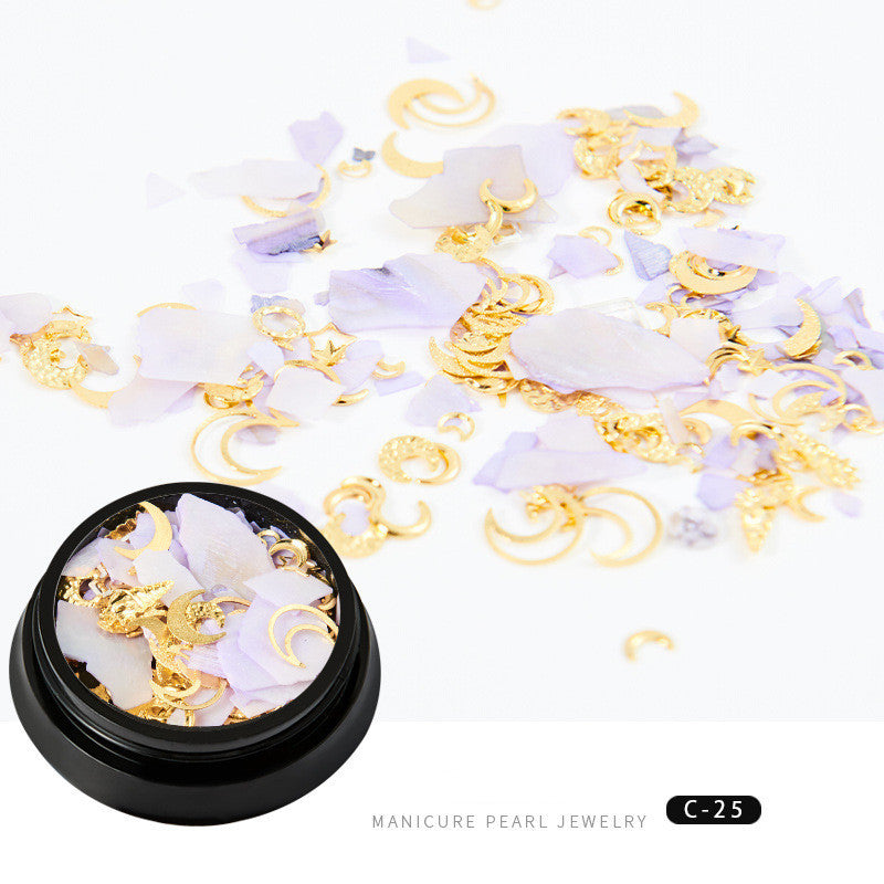 Copper Round Rivets Sequins - 3D Metal Nail Art Studs | Golden Nail Decoration