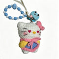 Heart-Eyes Sweet Kitty Charm — Pearly Pastel Bag Strap 🐱💖