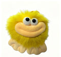 Sunny Smiley Big-Foot Monster — Fluffy Fur Ball Bag Charm ☀️💛