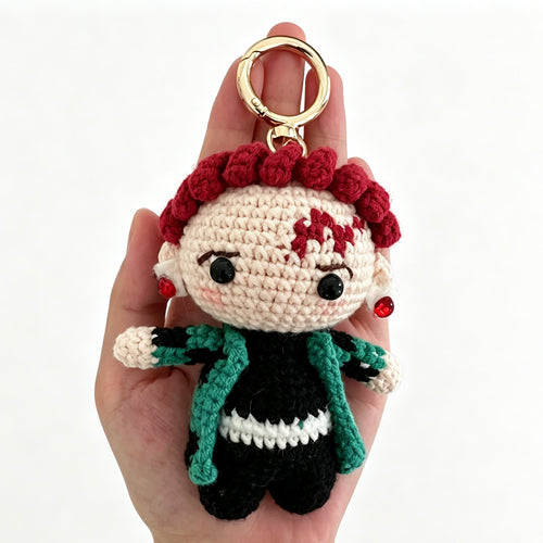 Anime Character Crochet Doll Keychain Charm