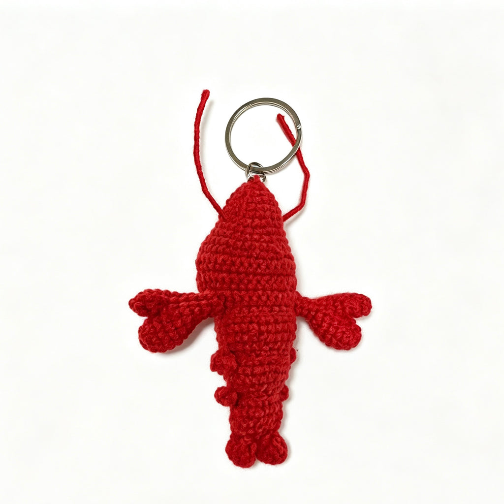 Quirky Red Lobster Baby Charm — Handmade Crochet Keychain 🦞❤️