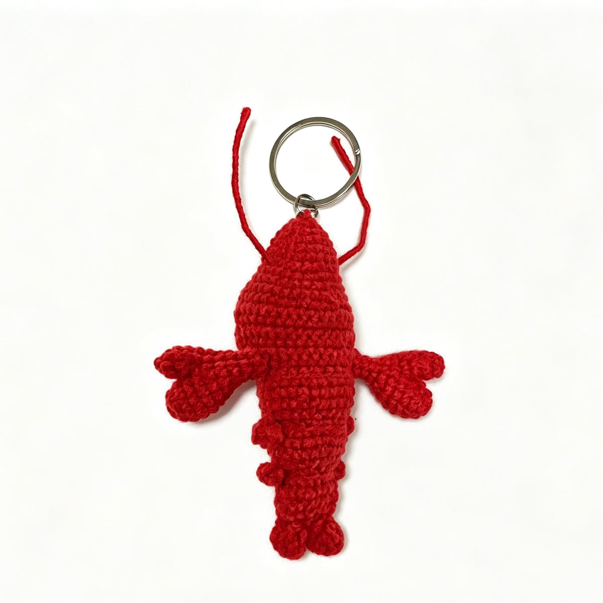 Quirky Red Lobster Baby Charm — Handmade Crochet Keychain 🦞❤️