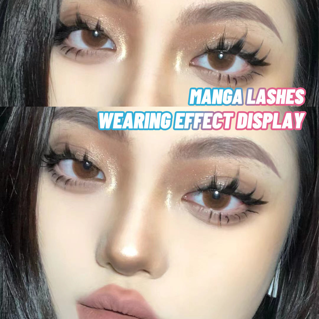 Natural False Eyelashes - 5 Pairs Manga Style Wispy Lashes | Korean Makeup