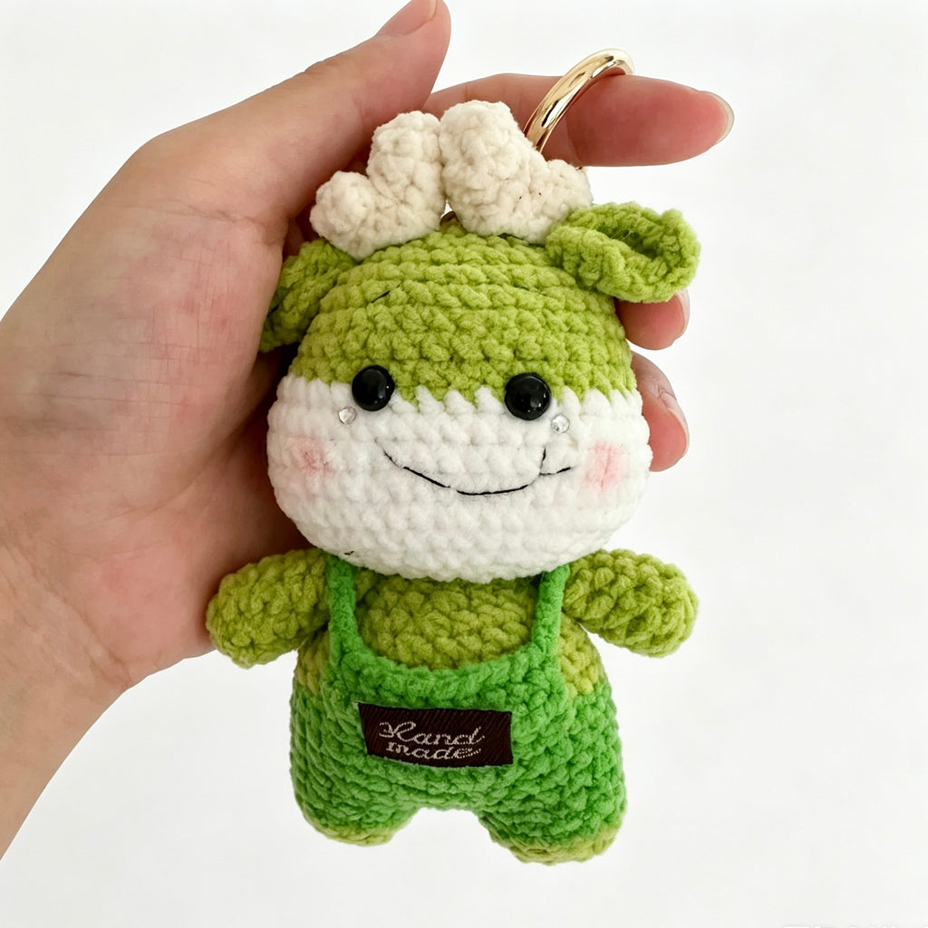 Handmade Crochet Deer Doll Keychain Charm