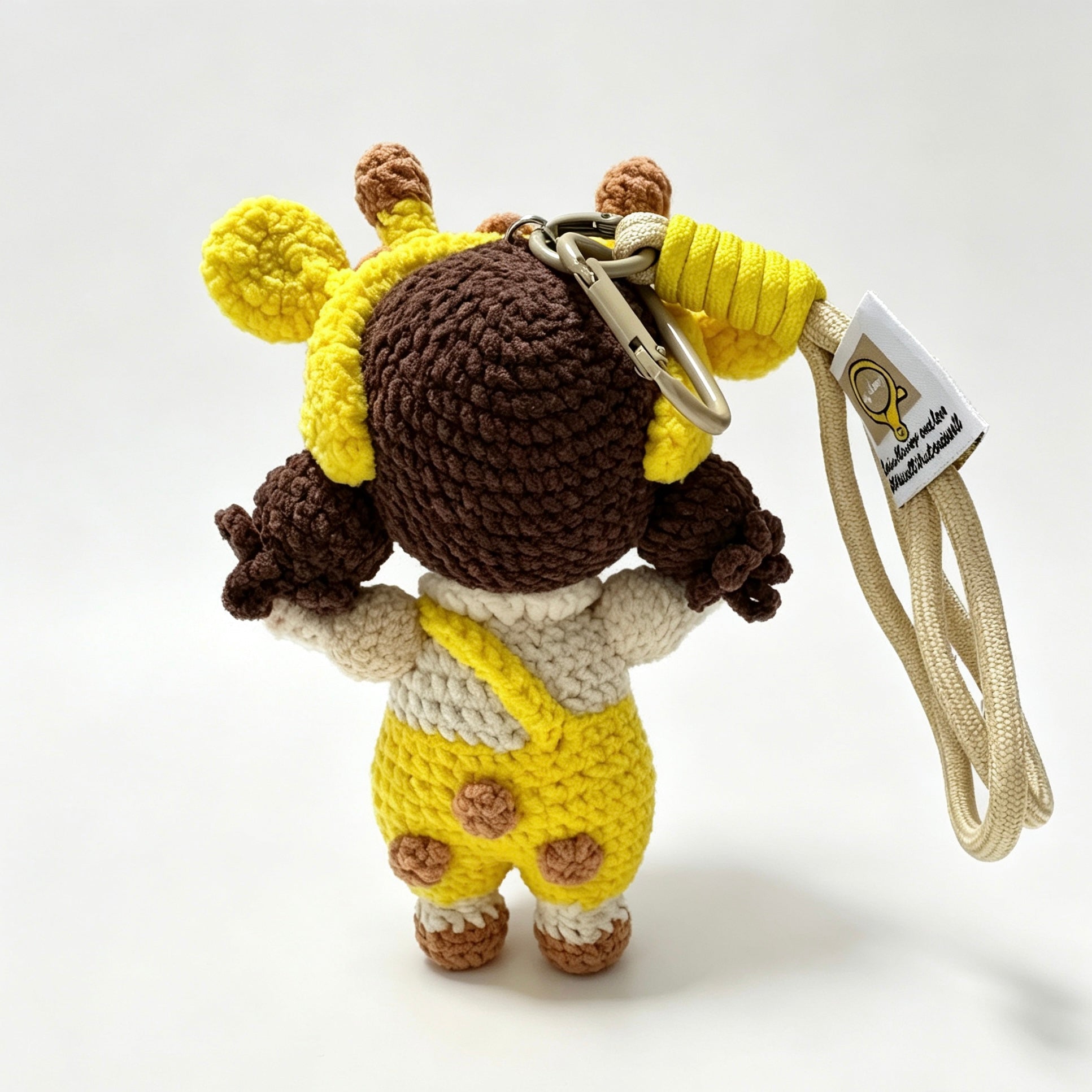 Deer Girl Amigurumi Charm — Handmade Crochet Keychain Doll