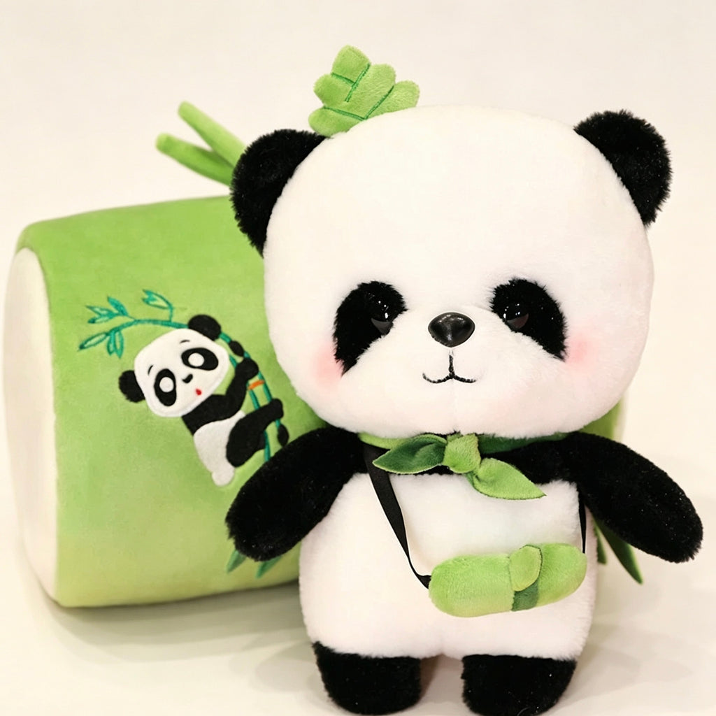Bamboo Tube Panda Hero Plush Toy