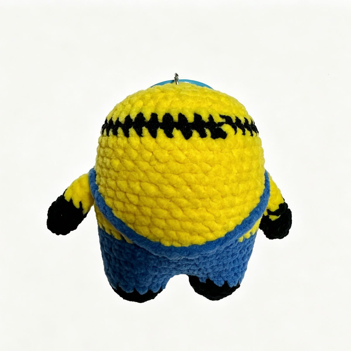 Playful Yellow Minion Charm — Chenille Amigurumi Keychain 🍌💛