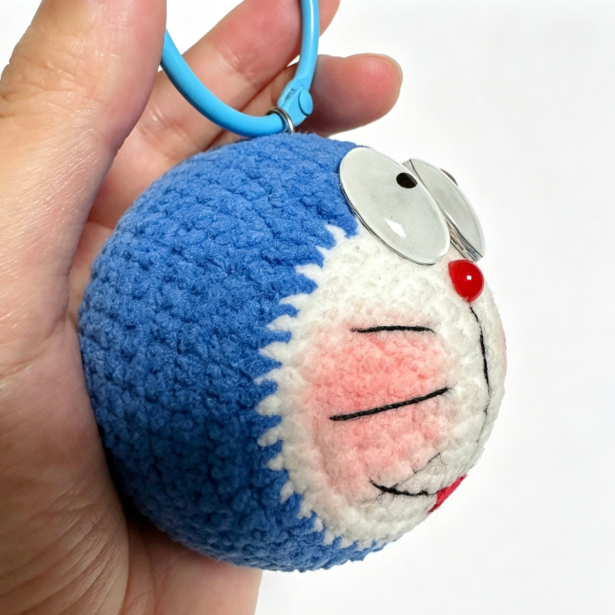 Cheerful Blue Cat Ball Charm — Jingle Bell & Ring Clip 🐱🔔