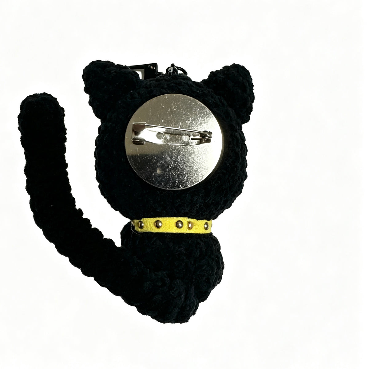 Spooky Cute Black Cat Keychain — Big Eyes, Zero Regrets 🐈‍⬛💛