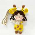 Deer Girl Amigurumi Charm — Handmade Crochet Keychain Doll