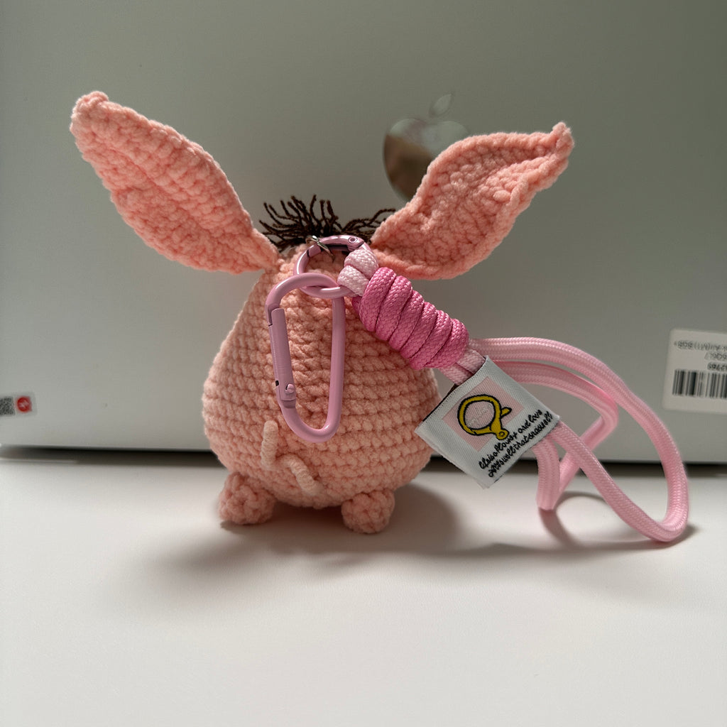 Taiyi’s Pig Amigurumi Charm — Handmade Crochet Keychain Doll