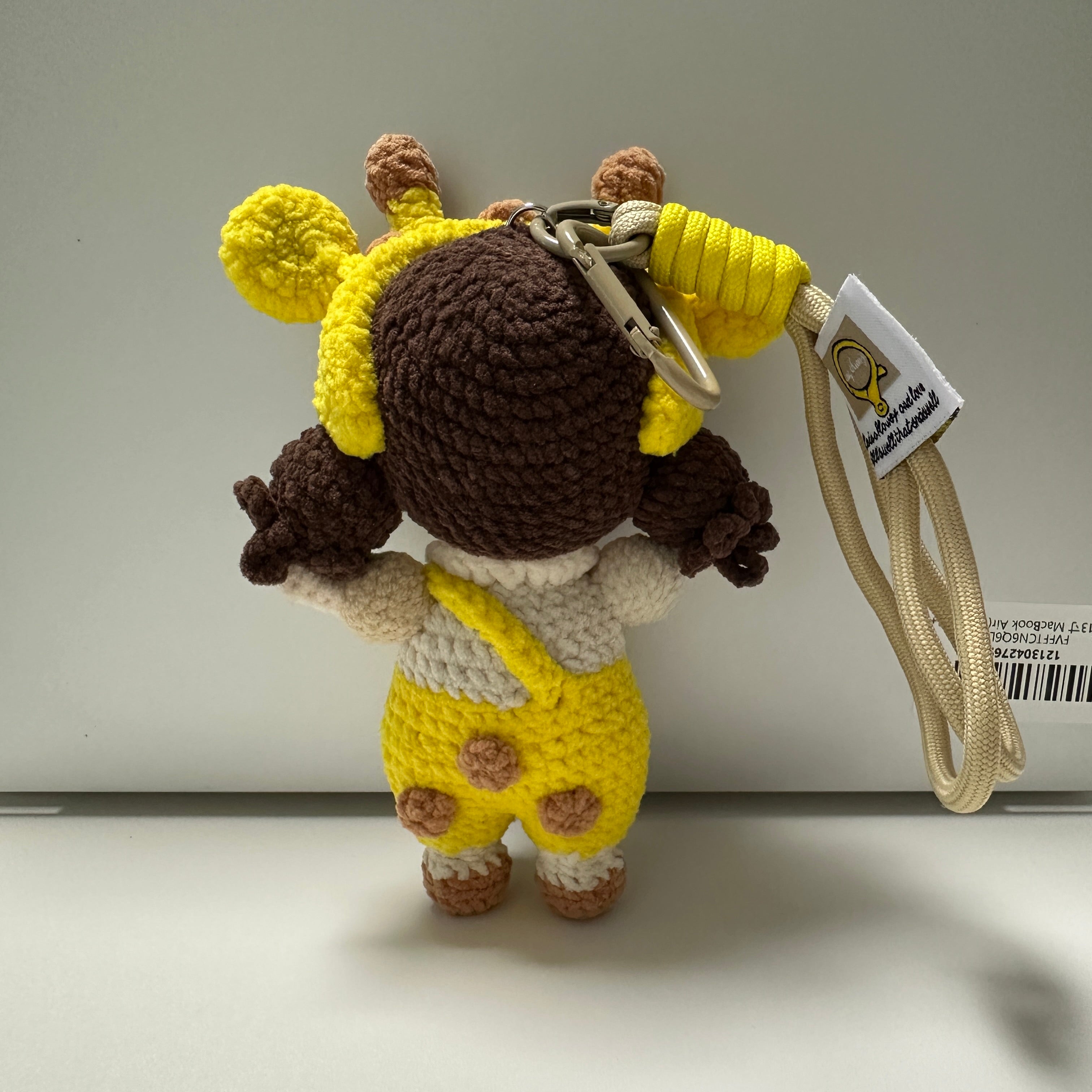 Deer Girl Amigurumi Charm — Handmade Crochet Keychain Doll
