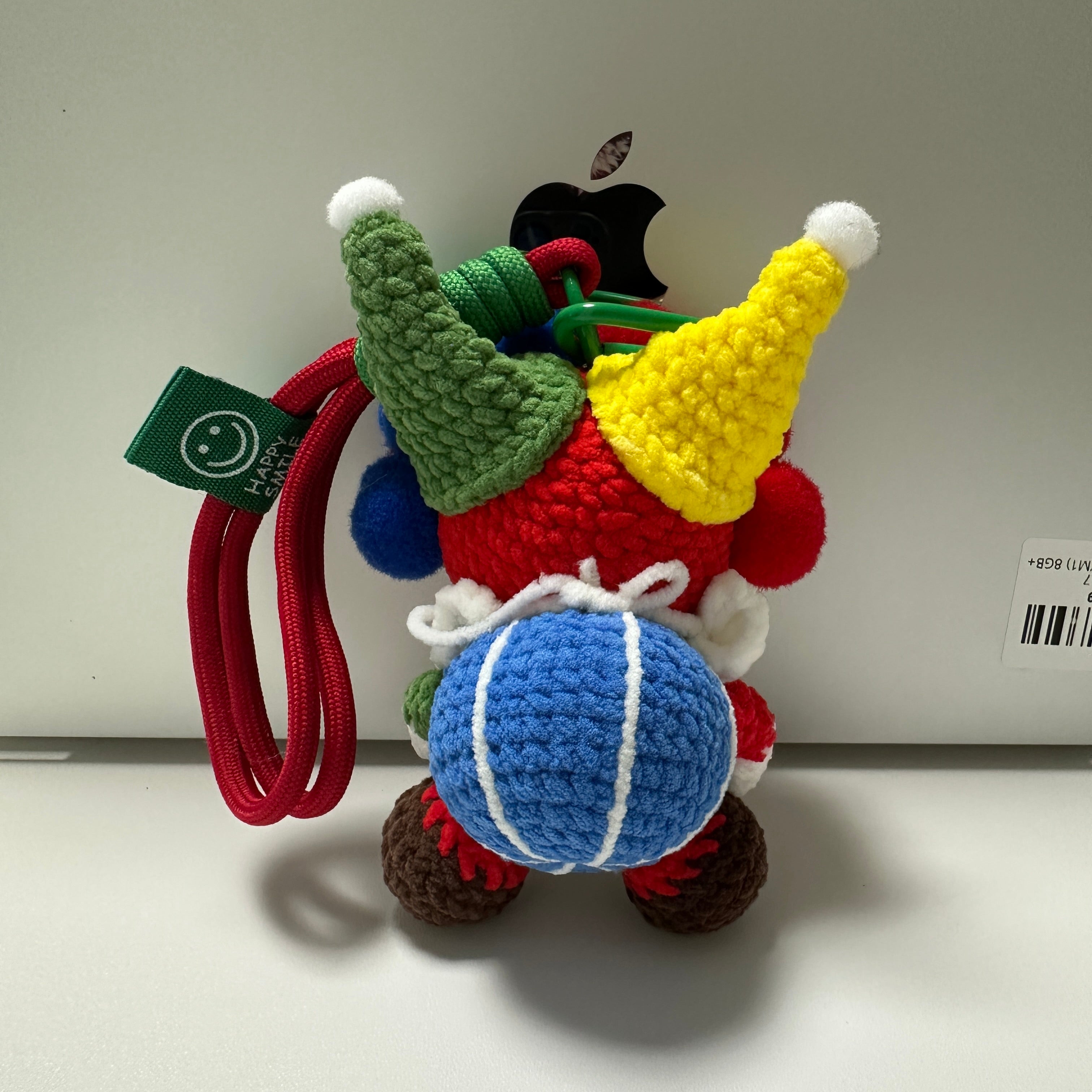 Clown Amigurumi Charm — Handmade Crochet Keychain Doll