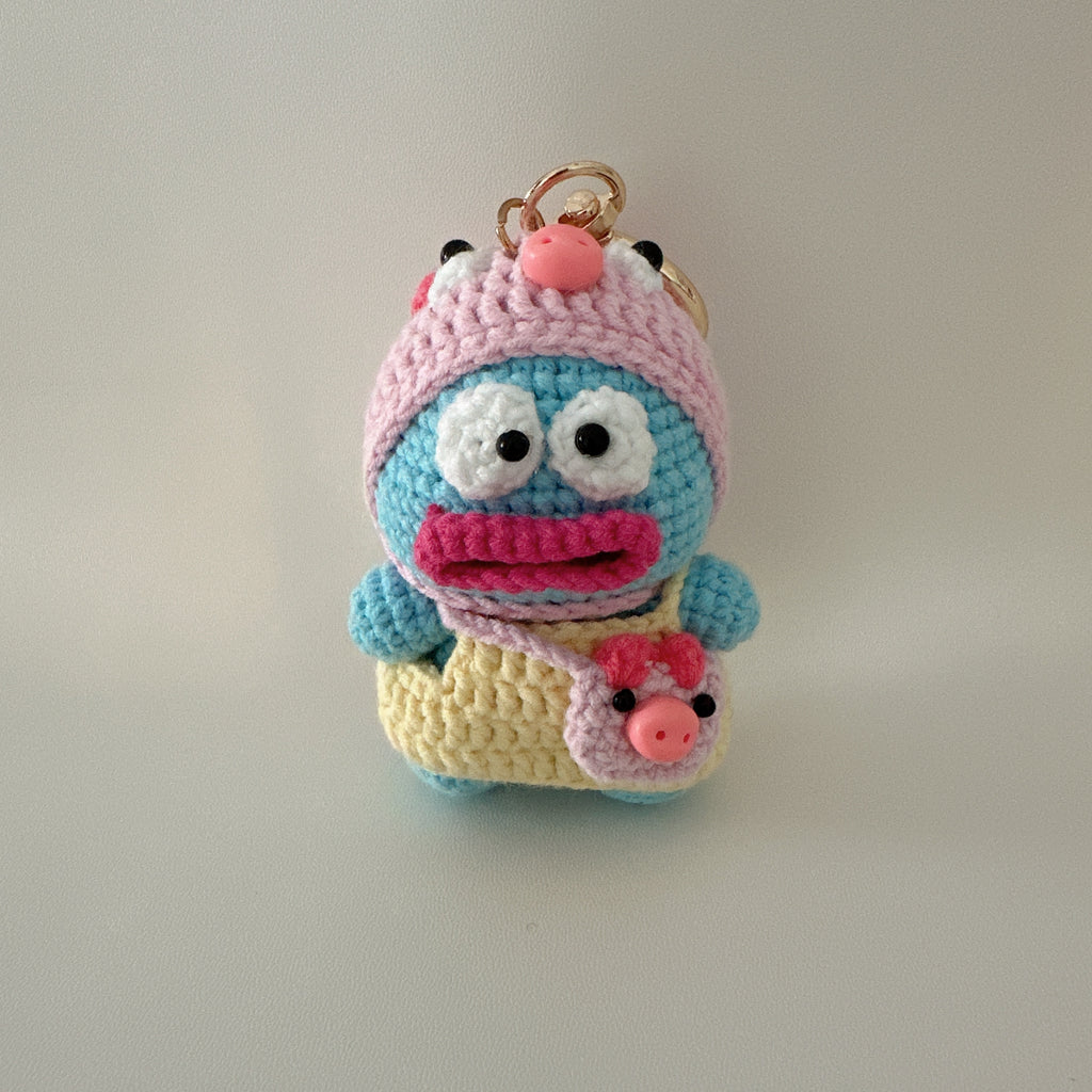 Froggy Monster Amigurumi Charm — Handmade Crochet Keychain Doll