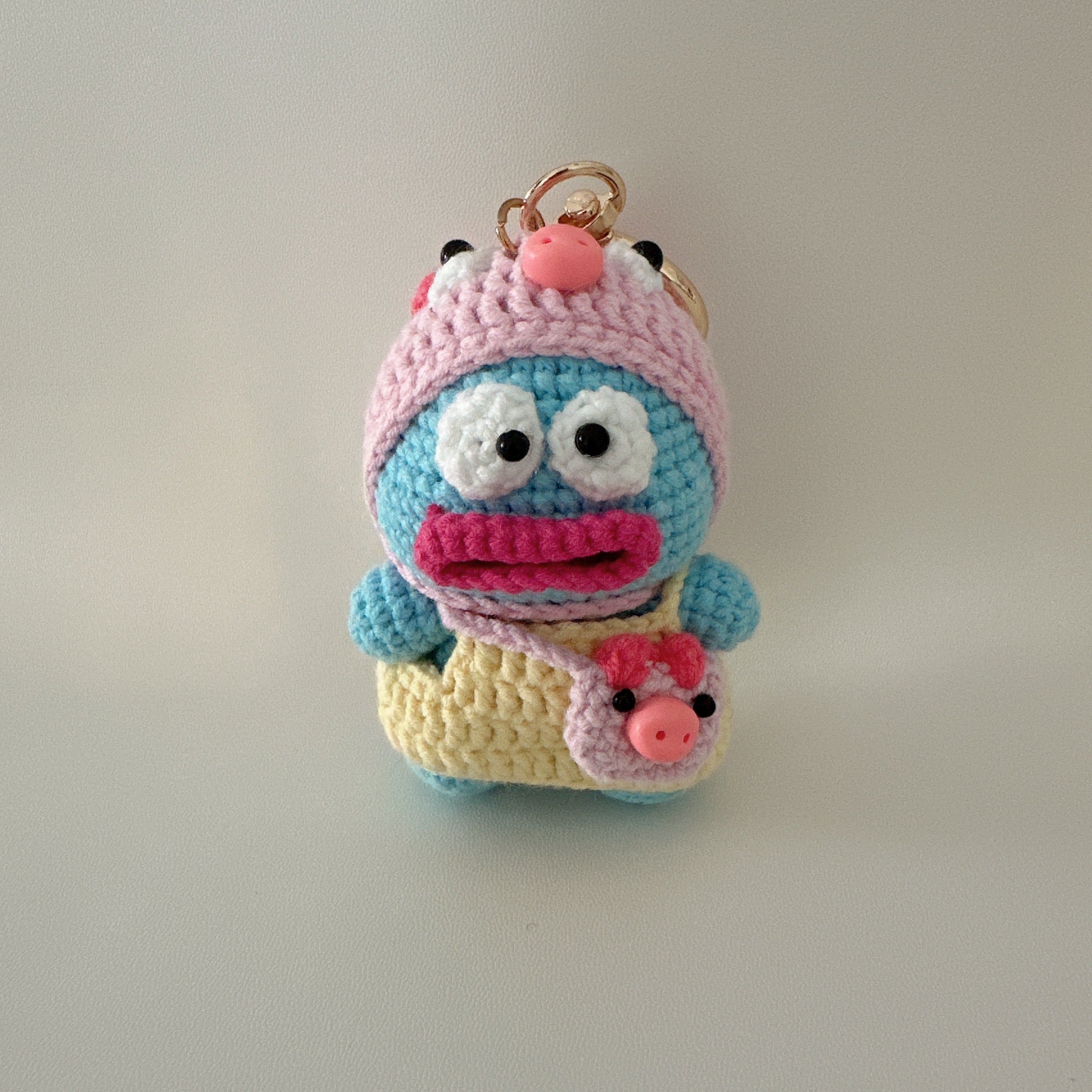 Froggy Monster Amigurumi Charm — Handmade Crochet Keychain Doll