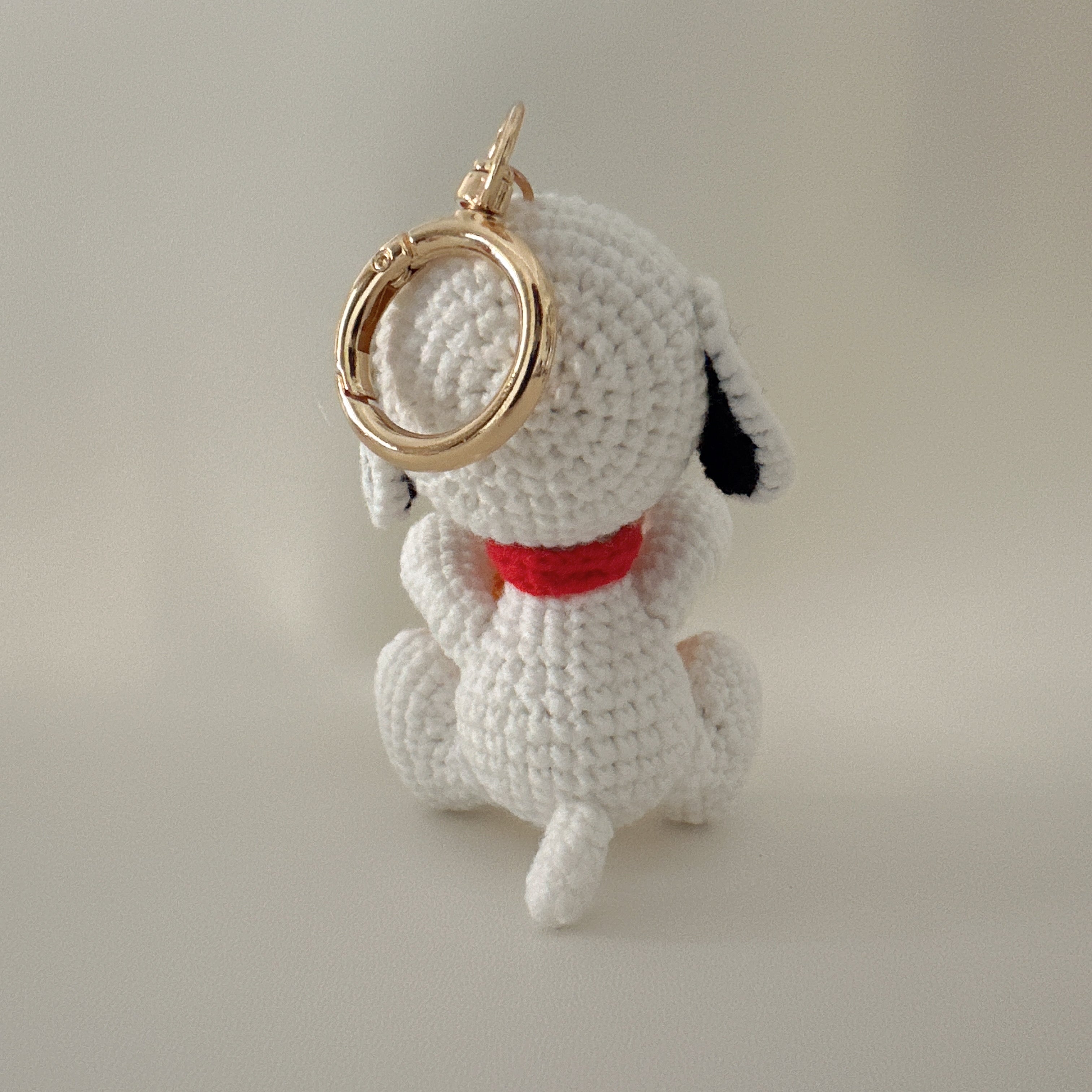 Carrot Pup Amigurumi Charm — Handmade Crochet Keychain Doll