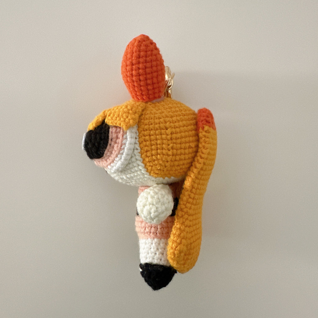 Super Bow Girl Amigurumi Doll — Handmade Crochet Keychain