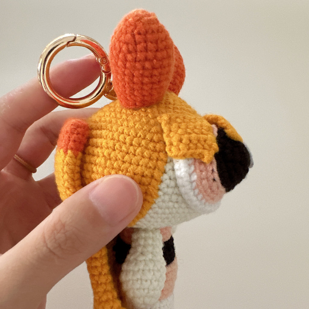 Super Bow Girl Amigurumi Doll — Handmade Crochet Keychain