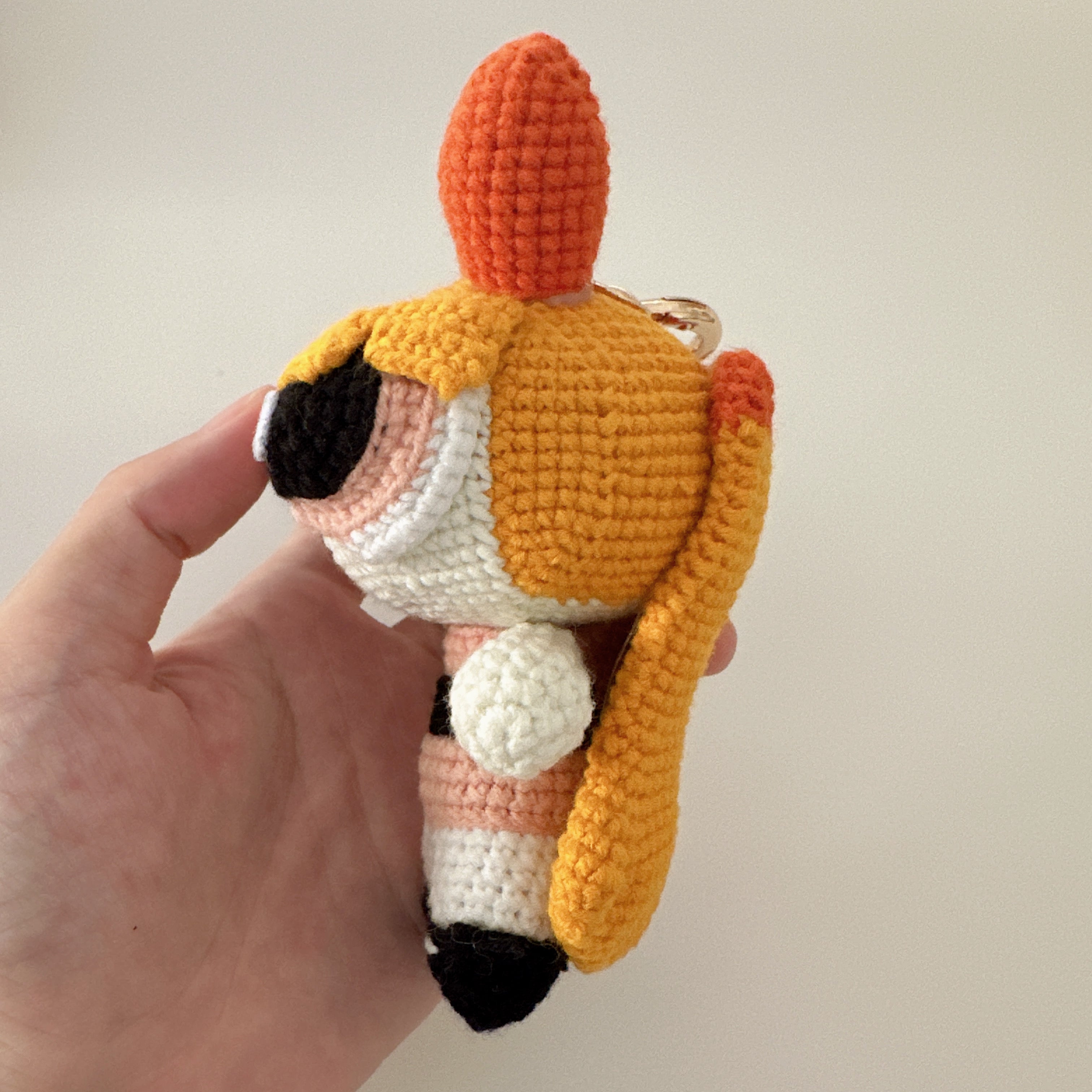 Super Bow Girl Amigurumi Doll — Handmade Crochet Keychain