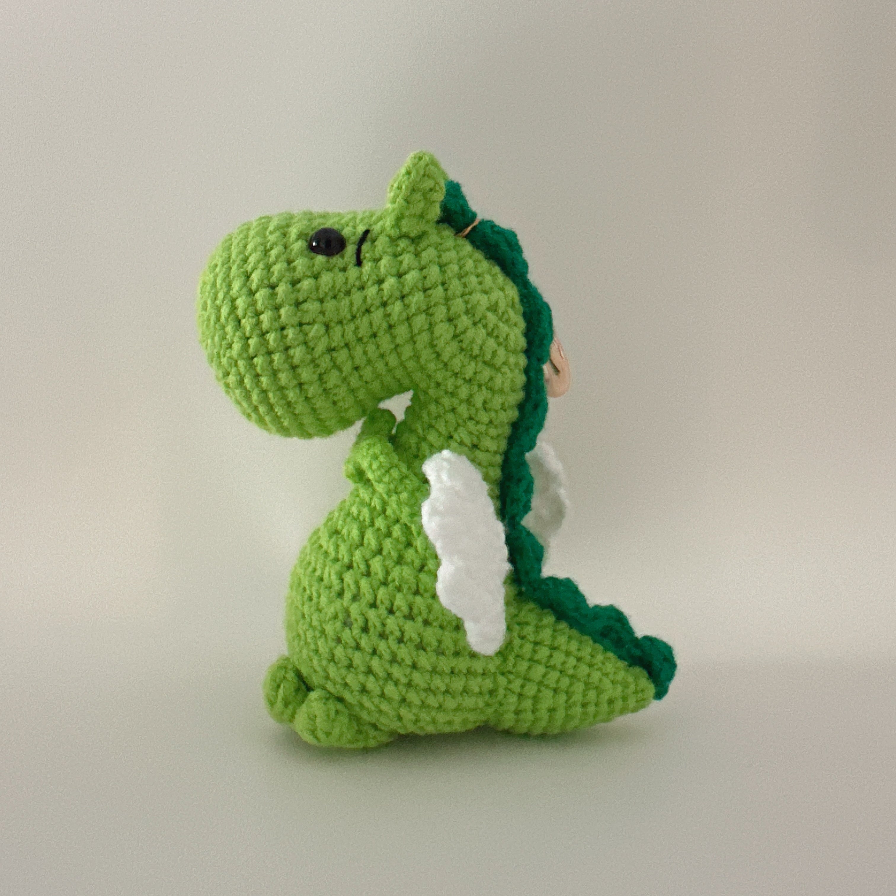 Lucky Dragon Amigurumi Charm — Handmade Crochet Keychain Doll
