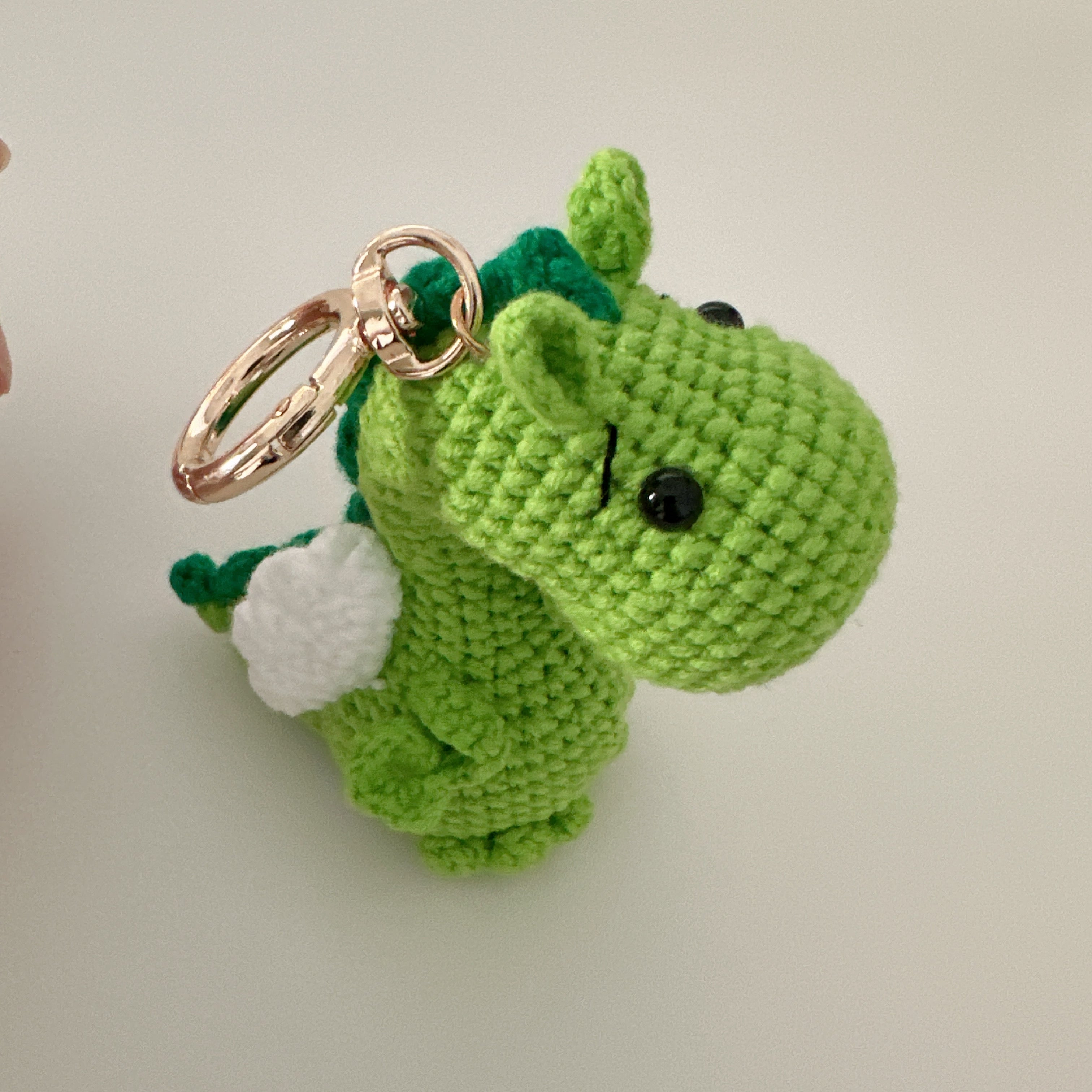 Lucky Dragon Amigurumi Charm — Handmade Crochet Keychain Doll
