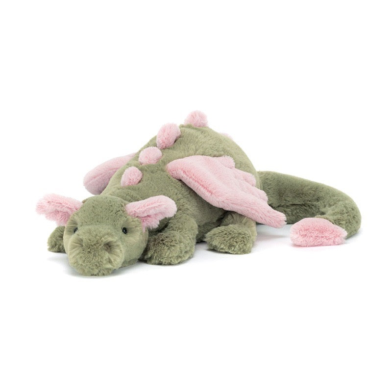Sleeping Sage Dragon Plush —  Fluffy Lying Dragon Pillow 🐉💕