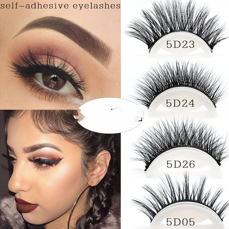 Self-Adhesive False Eyelashes - 5D No Glue Strip Lashes | 10 Styles Available