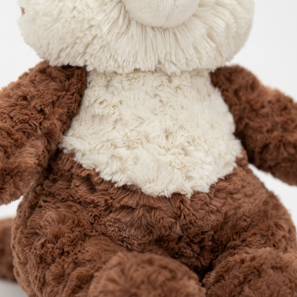 Chubby Cheeks Fox Plush —  Rosette Fur Stuffed Animal 🦊🍂